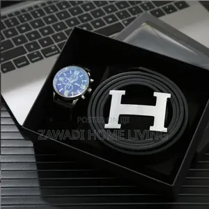 Watch and Belt Men Gift Set