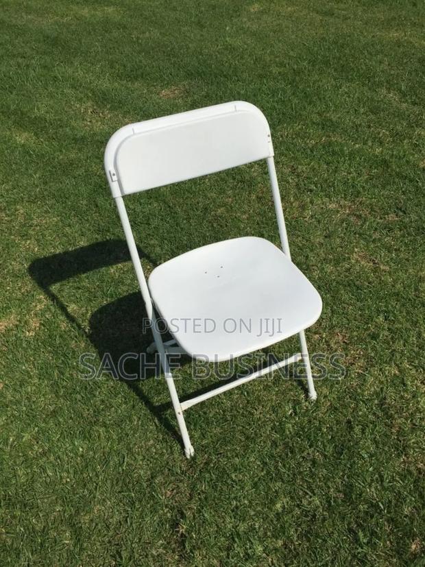 White Foldable Camping Seat - main view