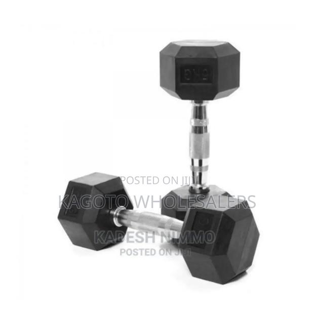 Pair 20kgs Hexagonal Dumbells