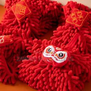 Red Chenille Hand Towels.