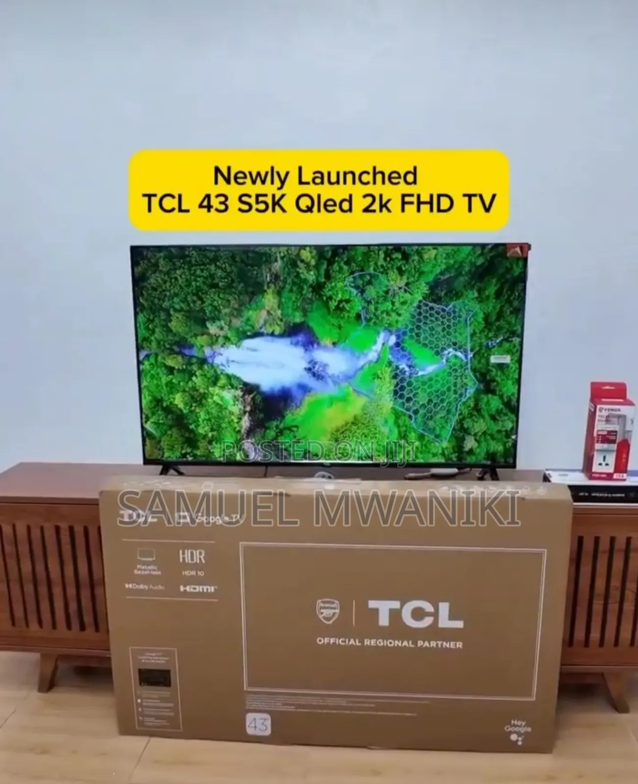 TCL 43" Qled Display Google Tv Hdr10+ HLG Aipq Chipset