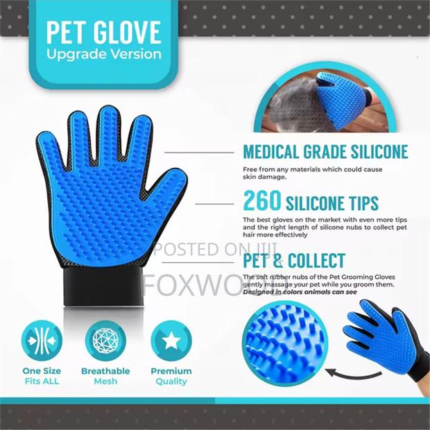 Pet Grooming Glove 1pc - thumbnail 5