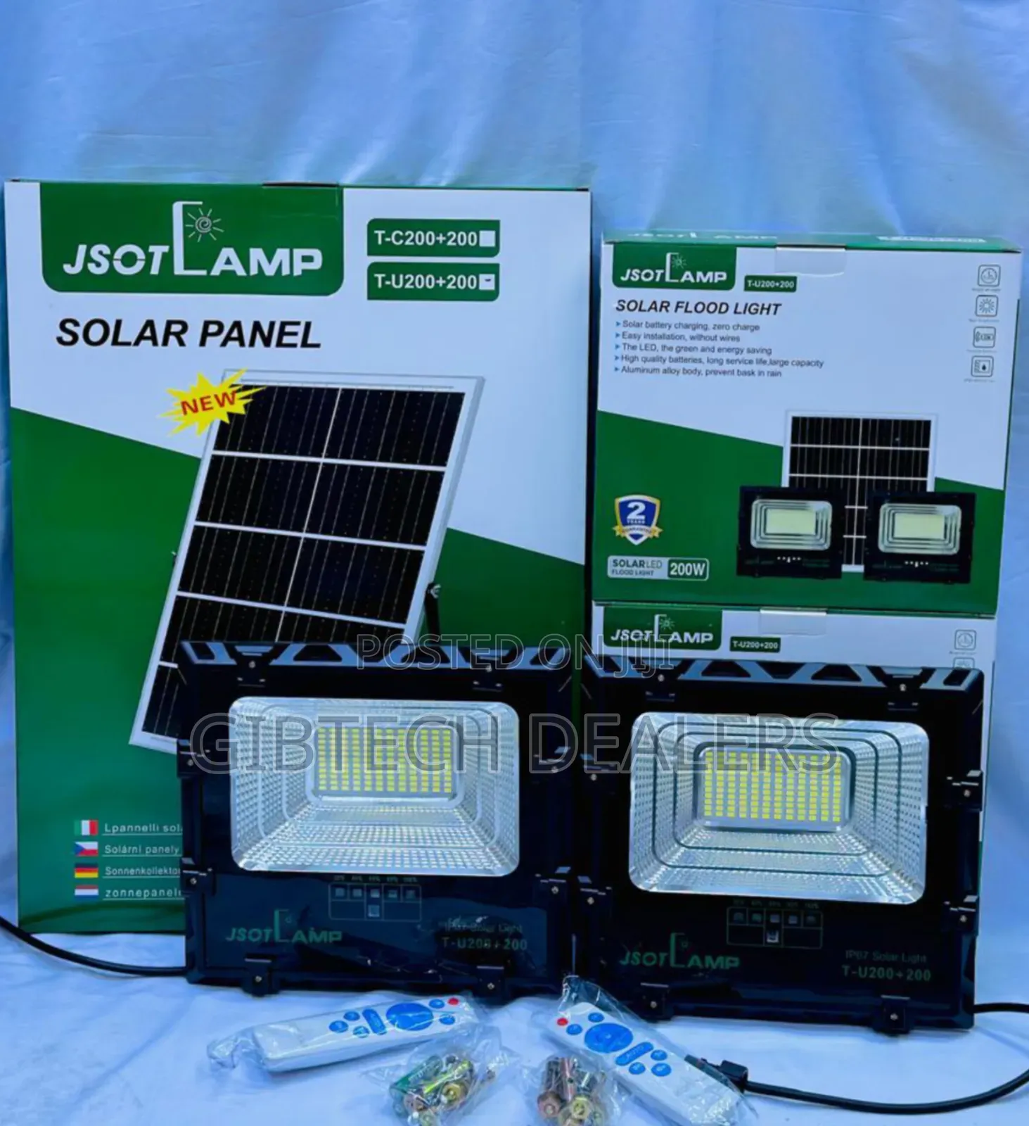 Solar Floodlight 2 In1
Tc-200+200watts Jsot
