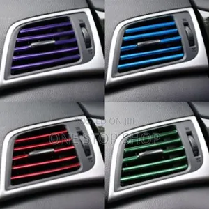 10pcs Car Interior Colored Air Vent PVC Decoration Vent Trim