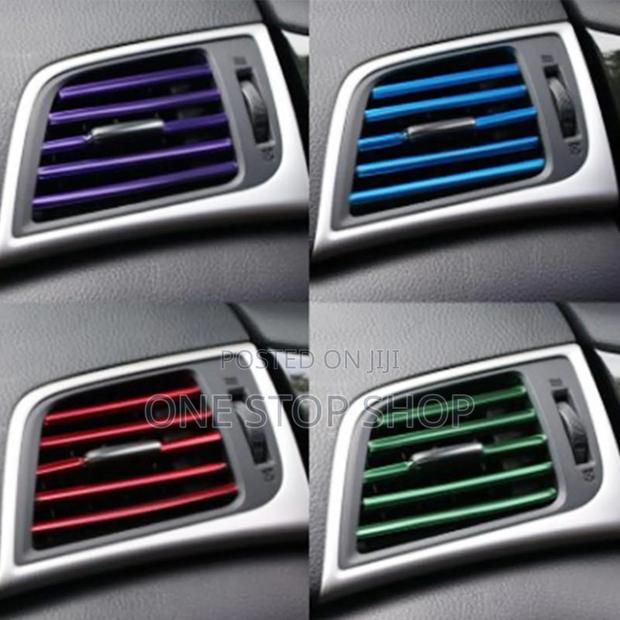 10pcs Car Interior Colored Air Vent PVC Decoration Vent Trim
