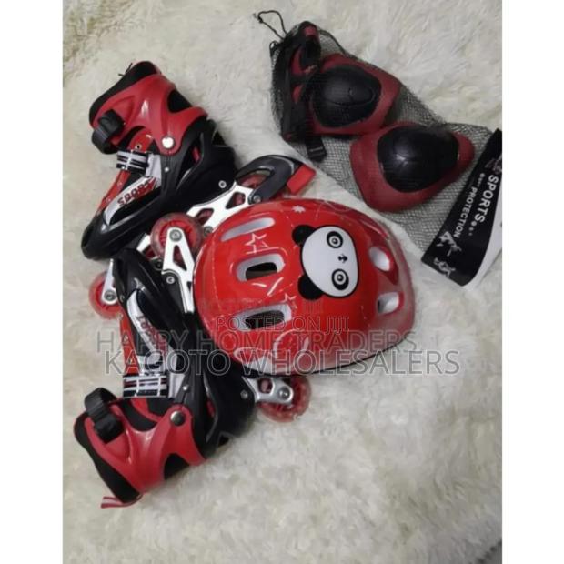 With Helmet+Guard. Complete Set Skates Shoes