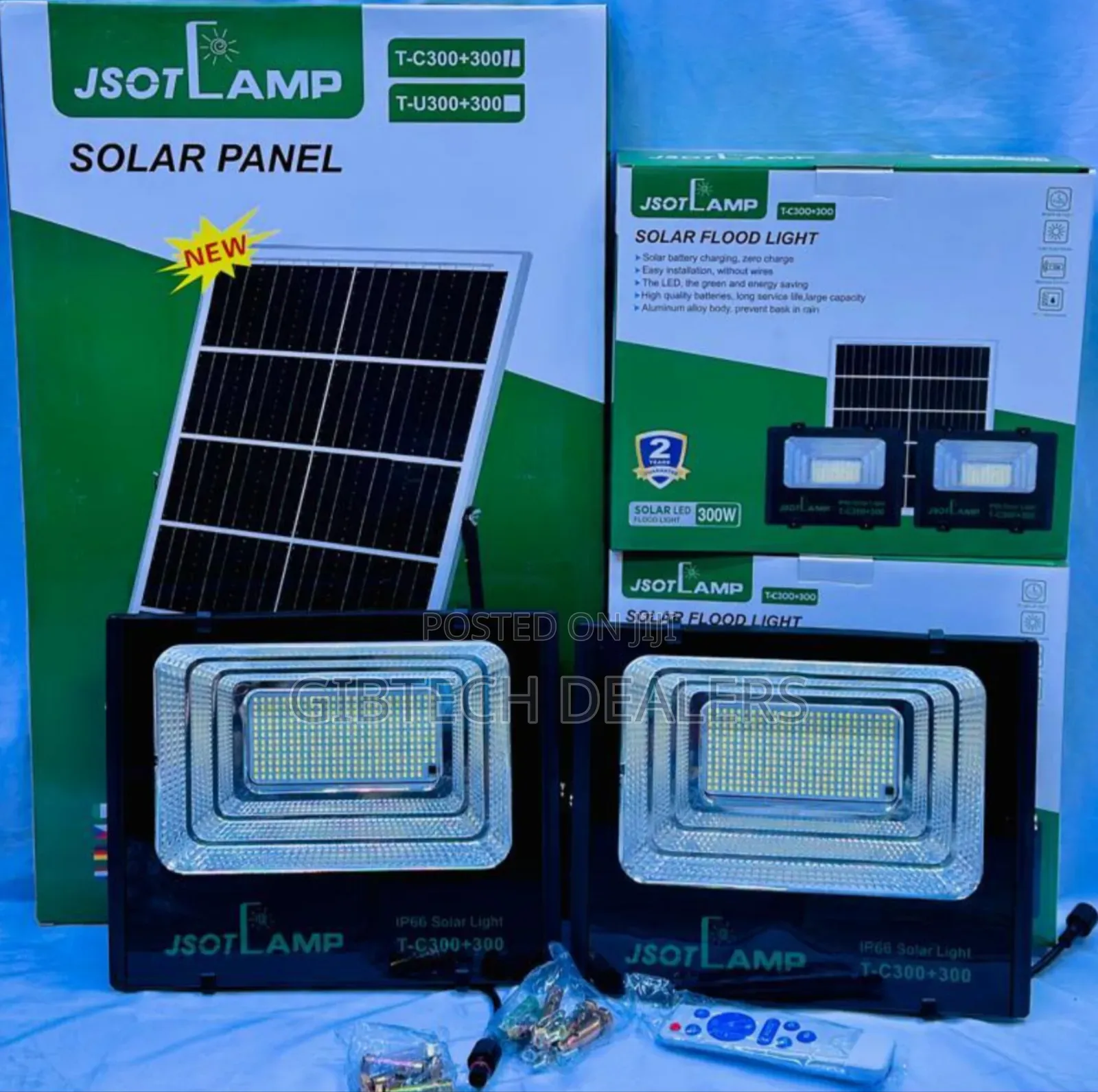 Jsot 2 in 1 Solar Floodlight 300w Plus 300w