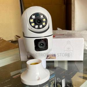 360degree PTZ Dual Lens Bulb Wifi Camera 2 Mp Two Way Audio