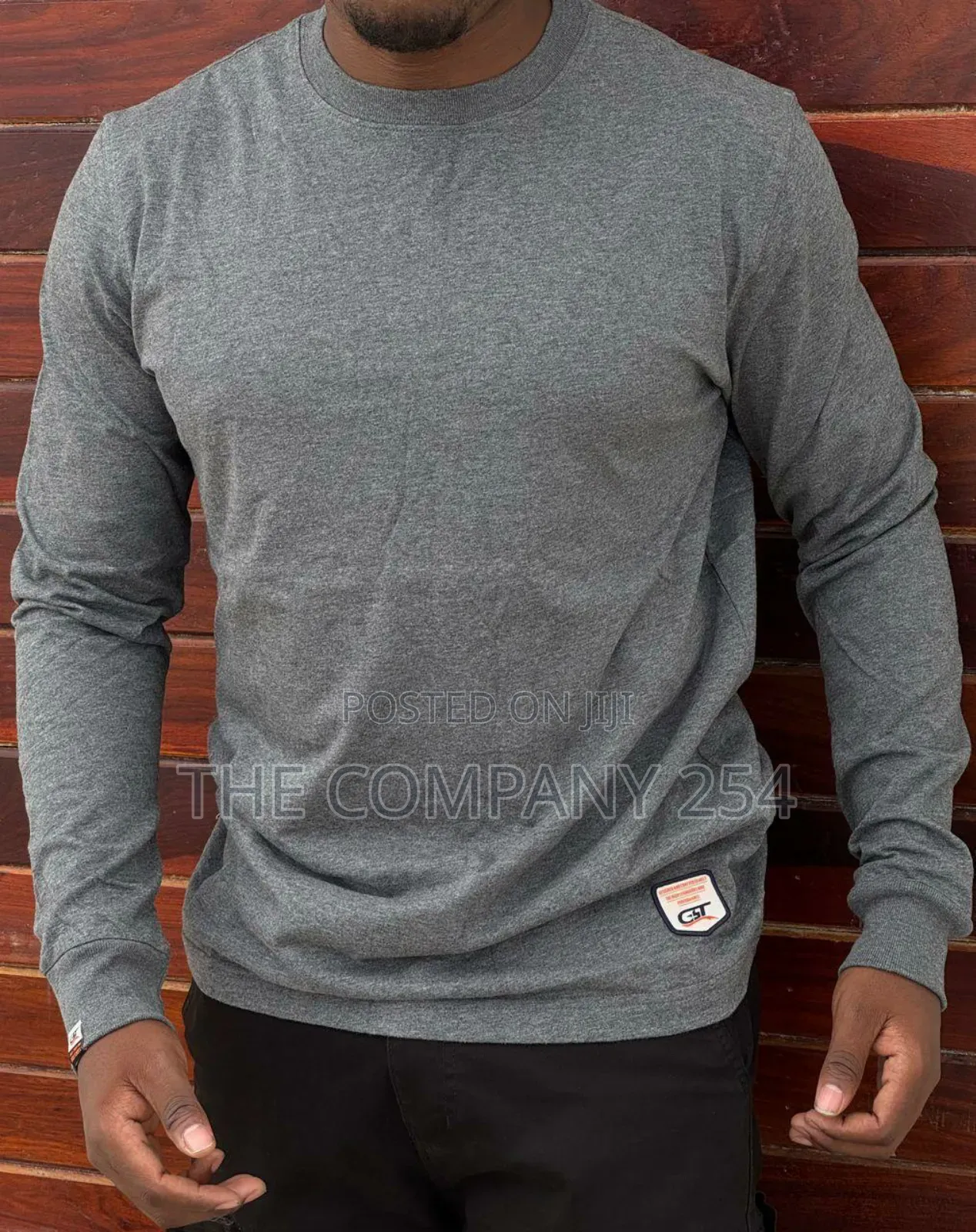 Quality Cotton Long-Sleeved Round Neck Plain T-Shirt