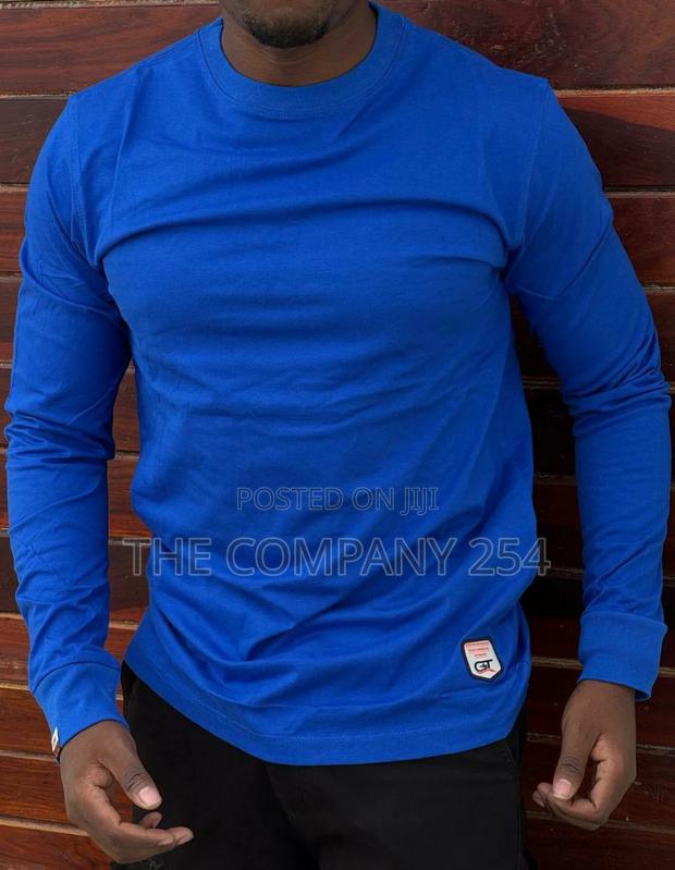 Quality Cotton Long-Sleeved Round Neck Plain T-Shirt - thumbnail 4