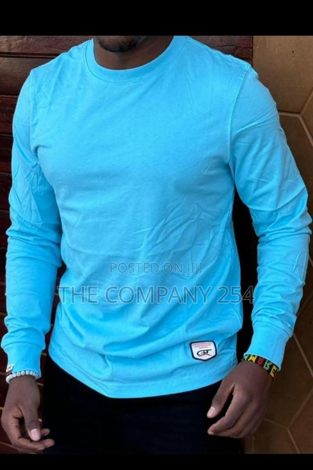 Quality Cotton Long-Sleeved Round Neck Plain T-Shirt - thumbnail 5