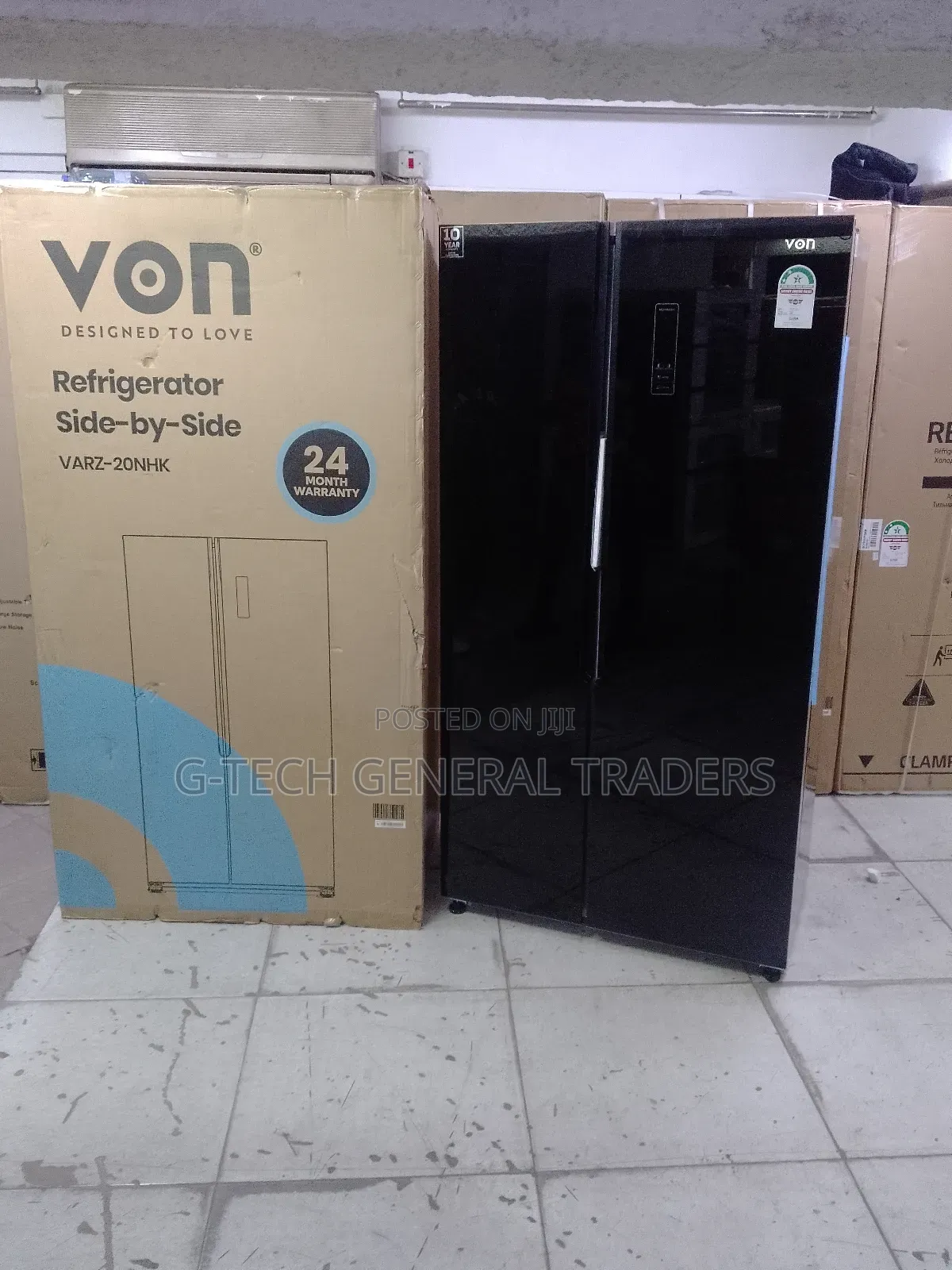 Von 442l 2 Door Side by Side Energy Saver Refrigerator