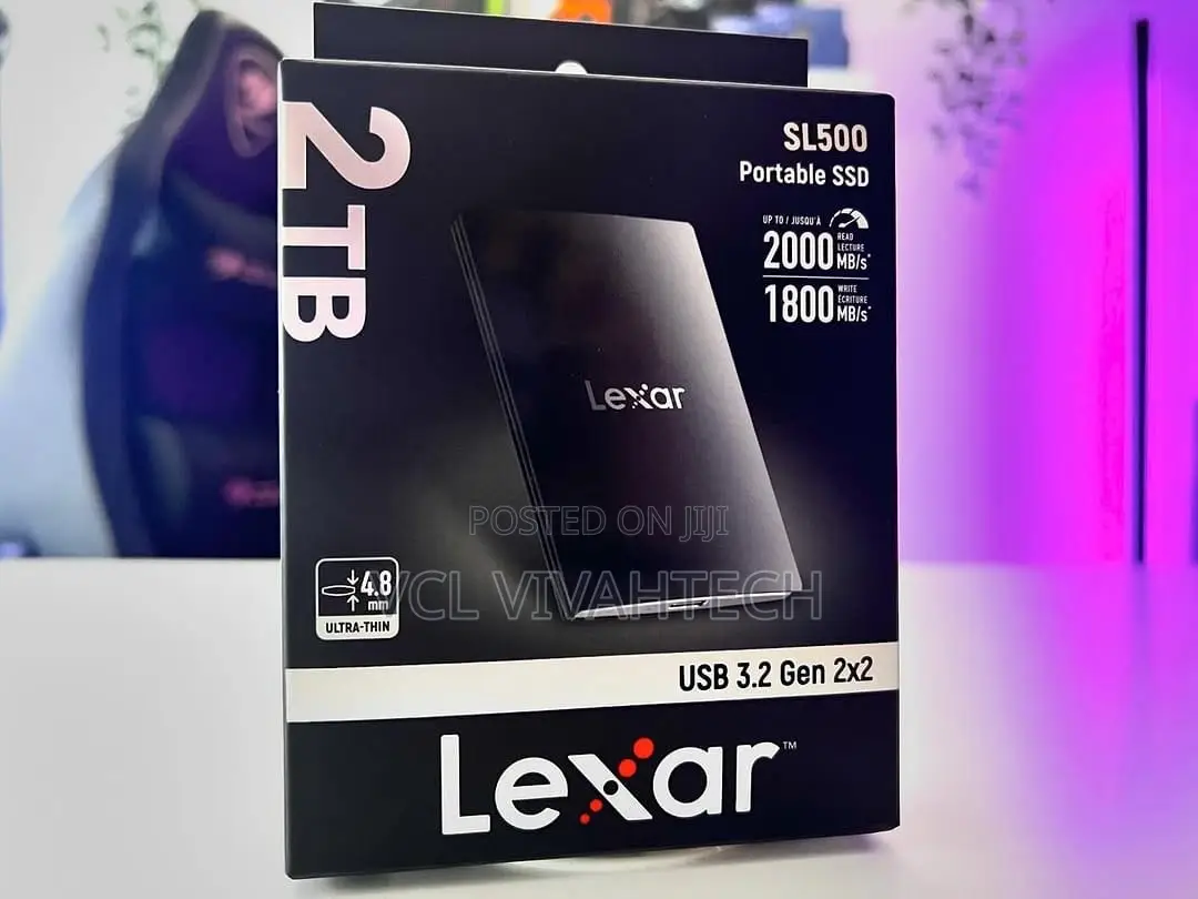 Lexar Sl500 Portable External SSD 2tb - Black