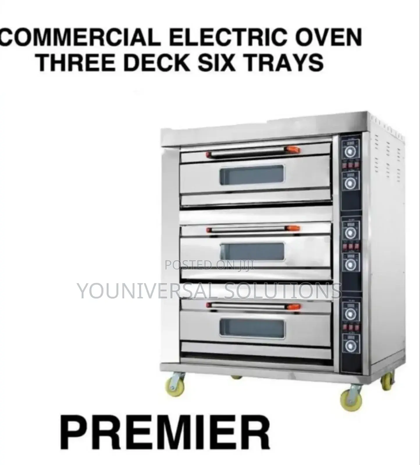 Commercial Electric Oven 3 Deck Six Trays Premier