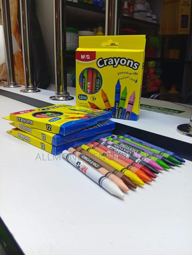A Packet of 12pcs 12 Colours M G Crayons - thumbnail 4