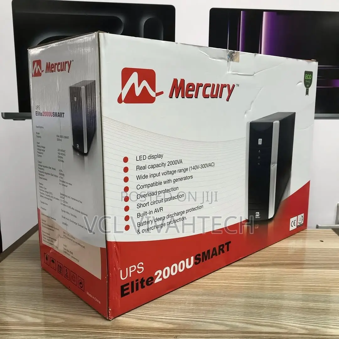 Mercury 2000va Ups | Pure Sinewave | Backup for PCS