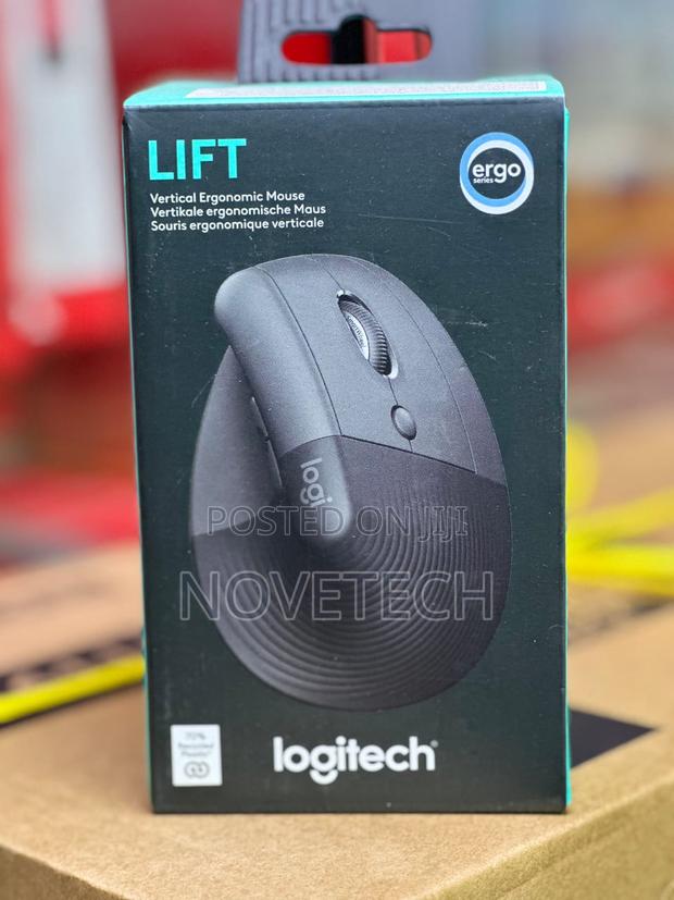 Logitech Lift Wireless Vertical Mouse - Black - main view
