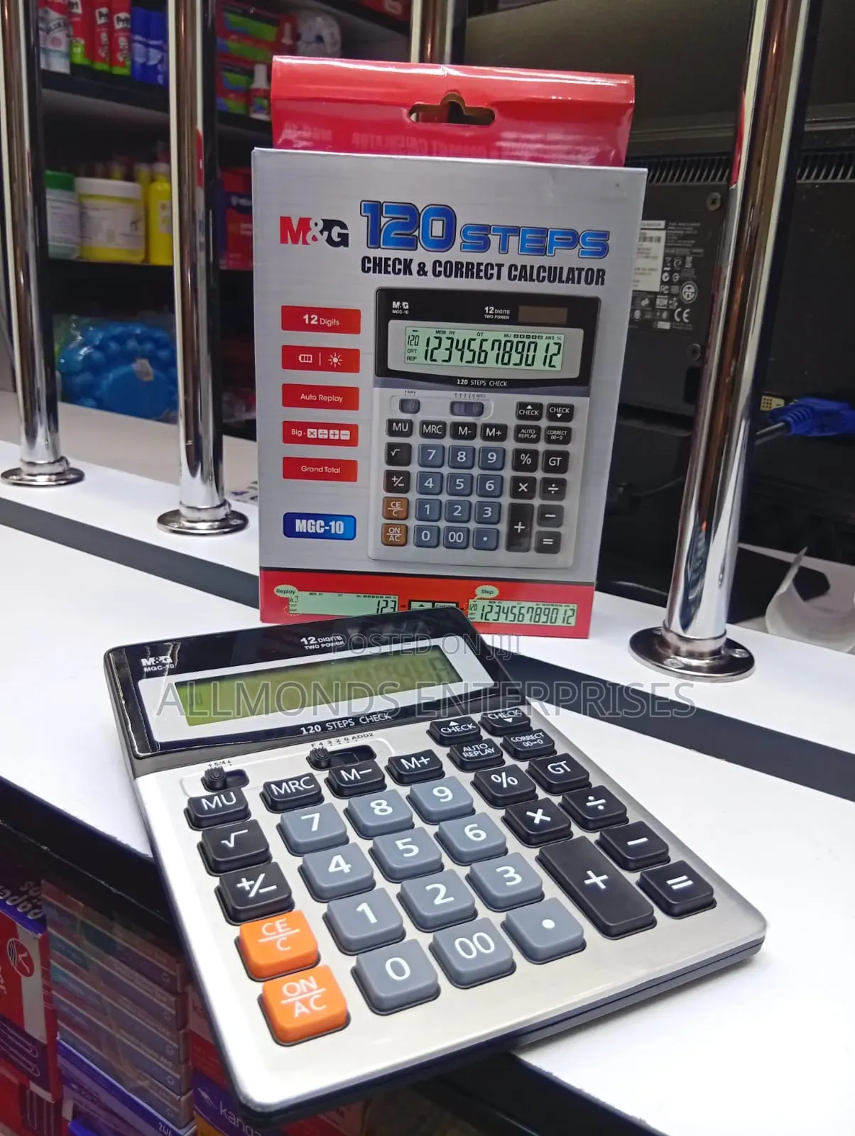 M G Office Calculator MGC-10 ( 120 Steps Check Correct)