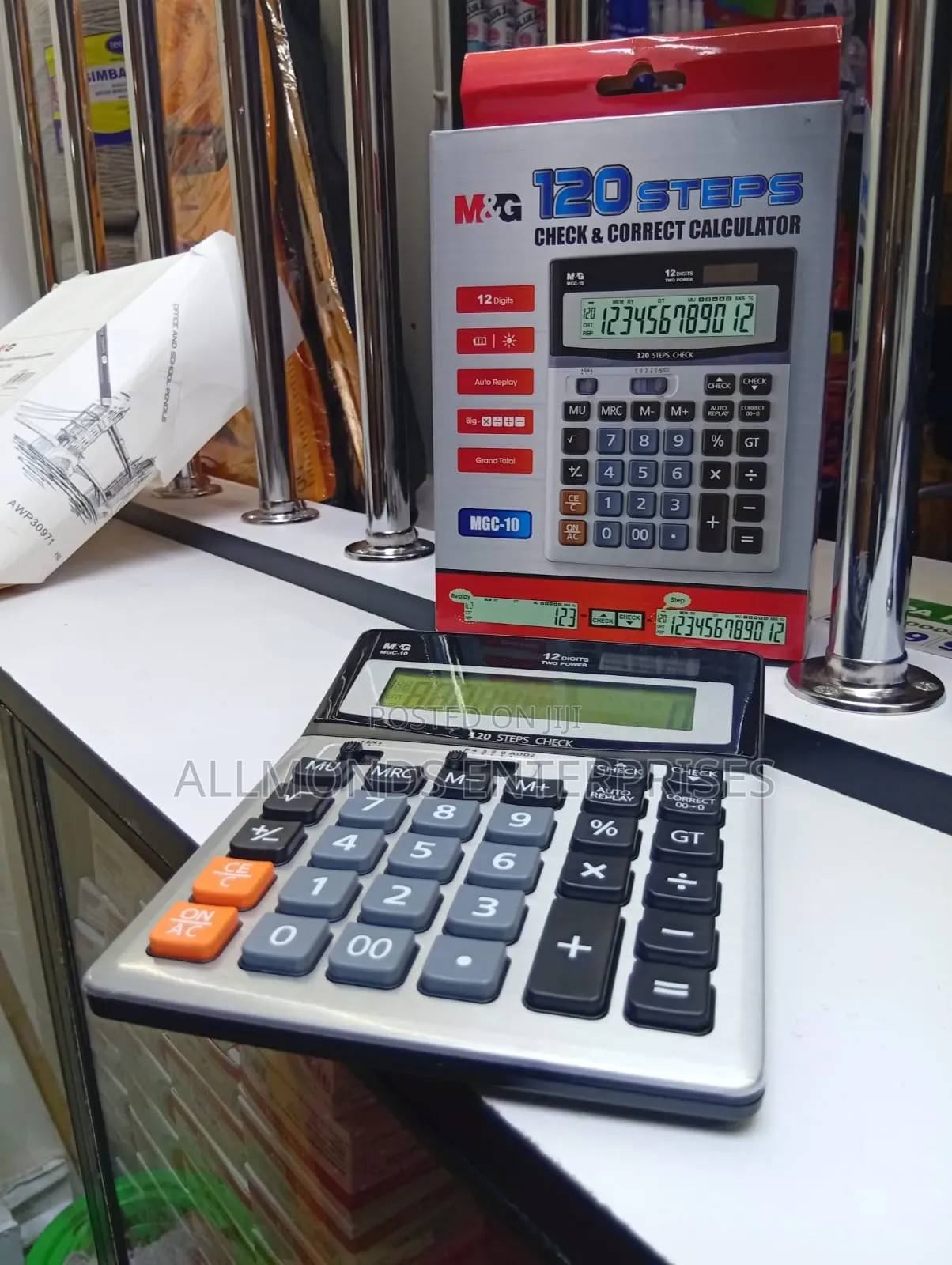 M G Office Calculator MGC-10 ( 120 Steps Check Correct)