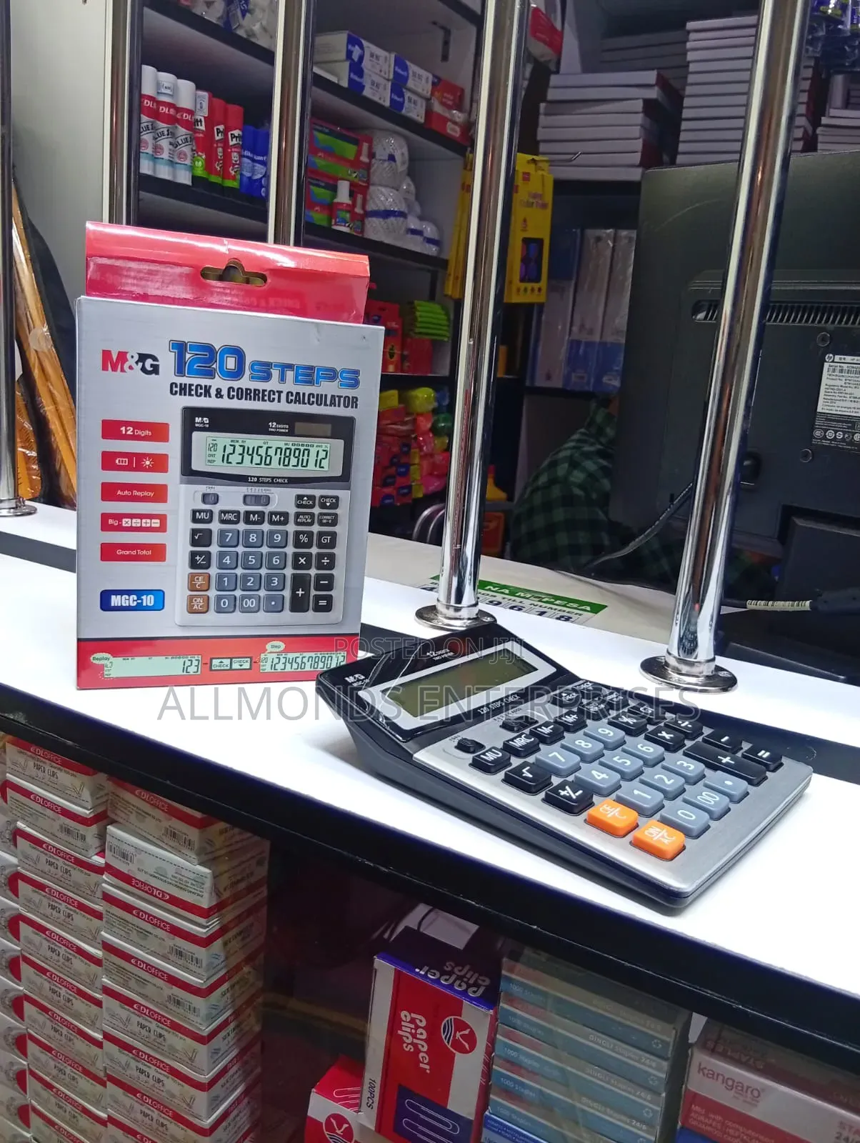 M G Office Calculator MGC-10 ( 120 Steps Check Correct)