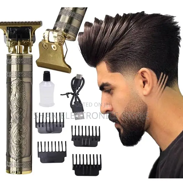 Electric Shaver Rechargeable Hair Trimmer Gold Vintage T9