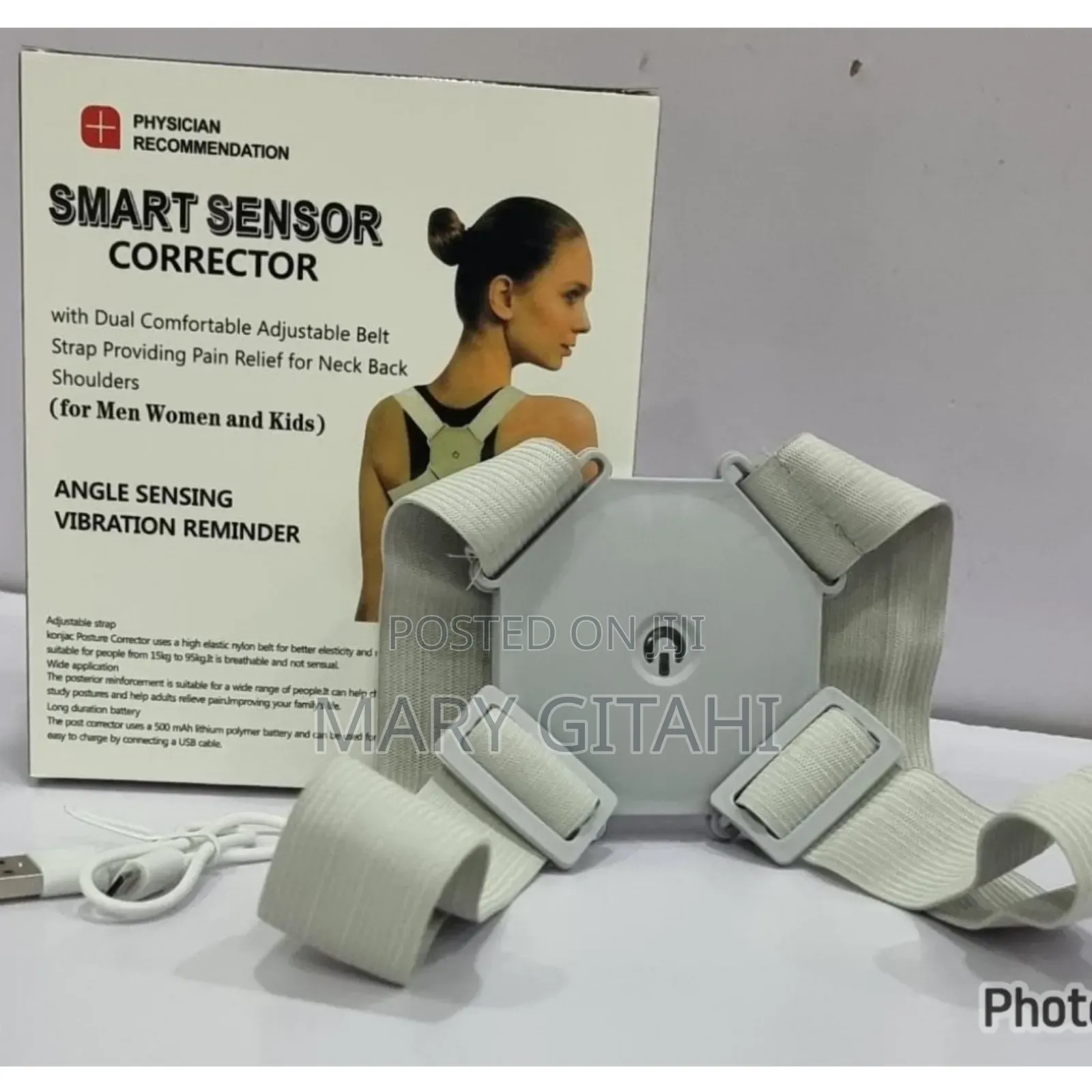 Rechargeable Smart Sensor Posture Corrector