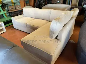 Stunning White 6 Seater L Shaped Sofa