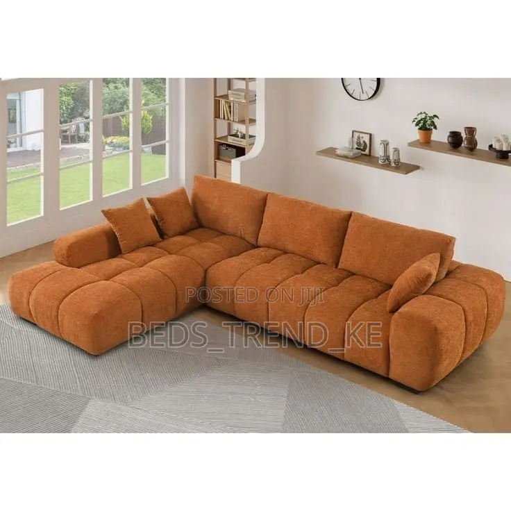 Brown Bubble L Seat Sofa 6 Seater