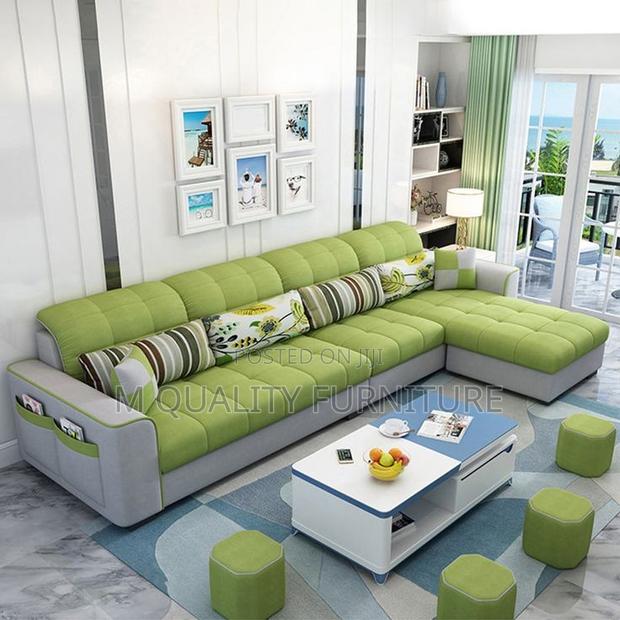 Green 6 Seater Sofa With Corners