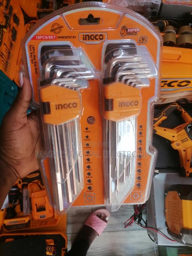 Well Performing 18pcs Ingco Hex and Torx Key Set