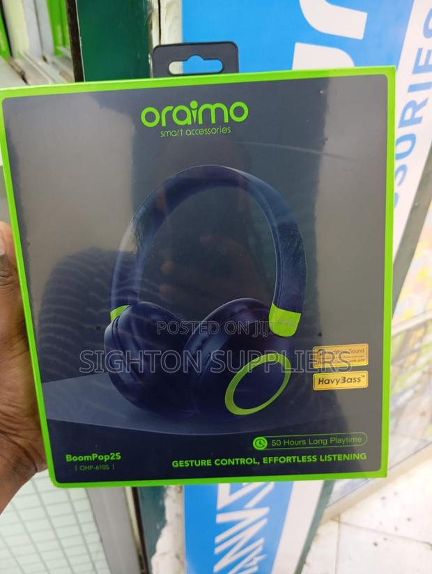 Boompop 2s Headphone Wireless Headphone Oraimo - thumbnail 3