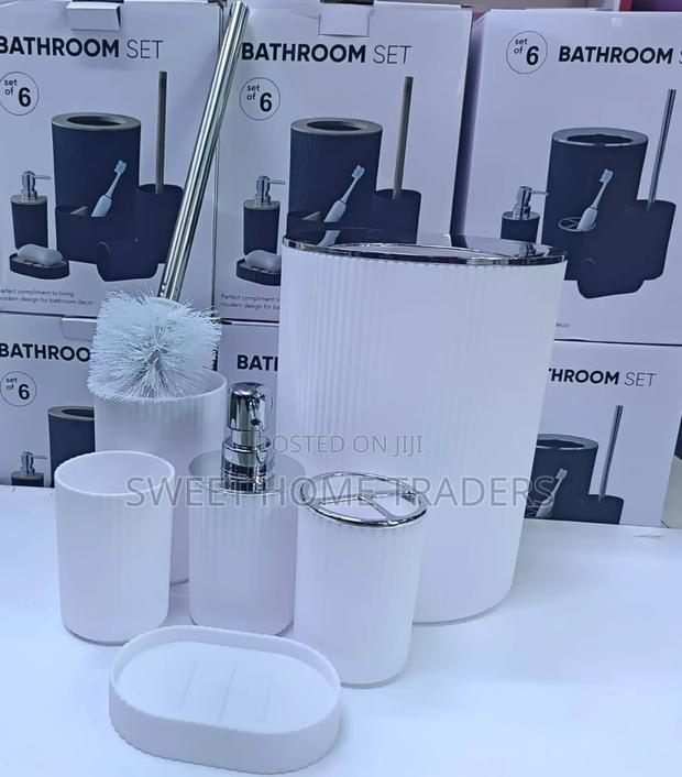 * Bathroom Accessories(6pcs) White