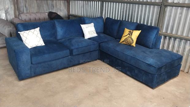 Blue 6 Seater Cozy L Seat