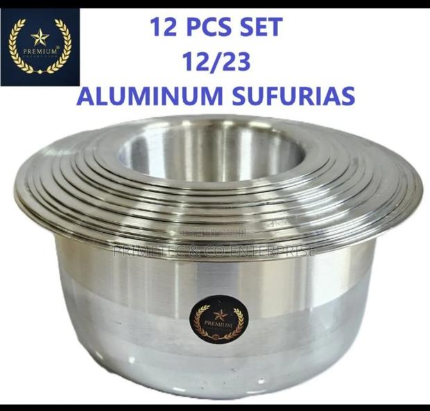 12pc Aluminium Sufuria Heavy - main view