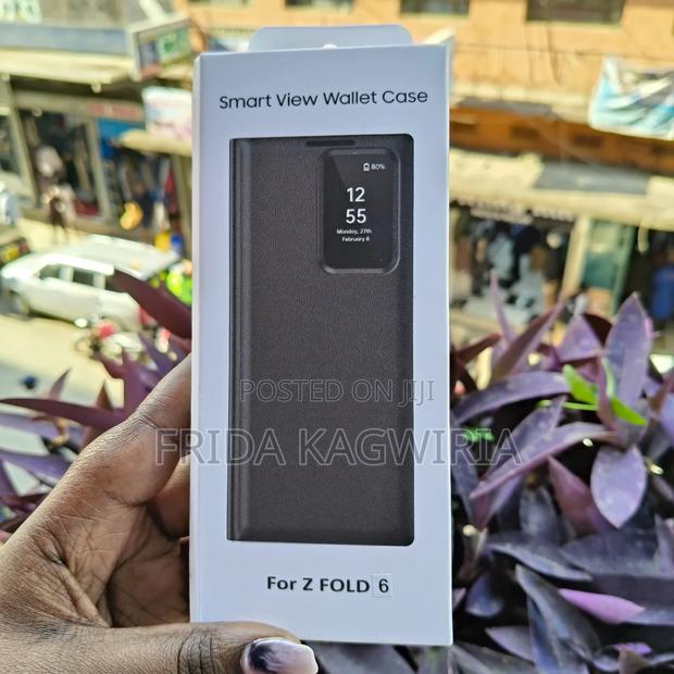 Samsung Fold 6 Leather Smart View Flip Cover With Sensor - main view