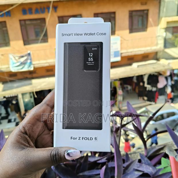 Samsung Fold 6 Leather Smart View Flip Cover With Sensor - thumbnail 2