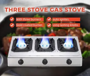 3 Gas Burner Table Top Cooker Stainless Steel Gas Stove