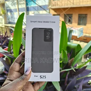 Samsung S25 Leather Smart View Flip Cover With Sensor