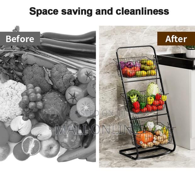 3 Tier Storage Basket Organizer Metal Storage Bin - thumbnail 2