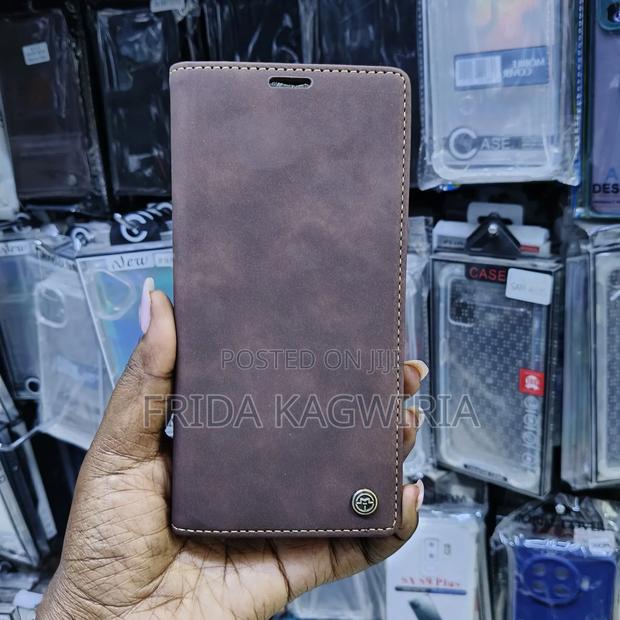 iPhone 16 Pro Max Caseme Leather Flip Cover ( Black, Brown - thumbnail 2