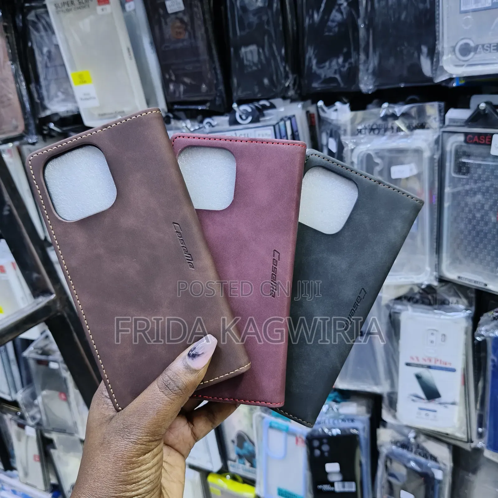 iPhone 14 Pro Max Leather Flip Cover