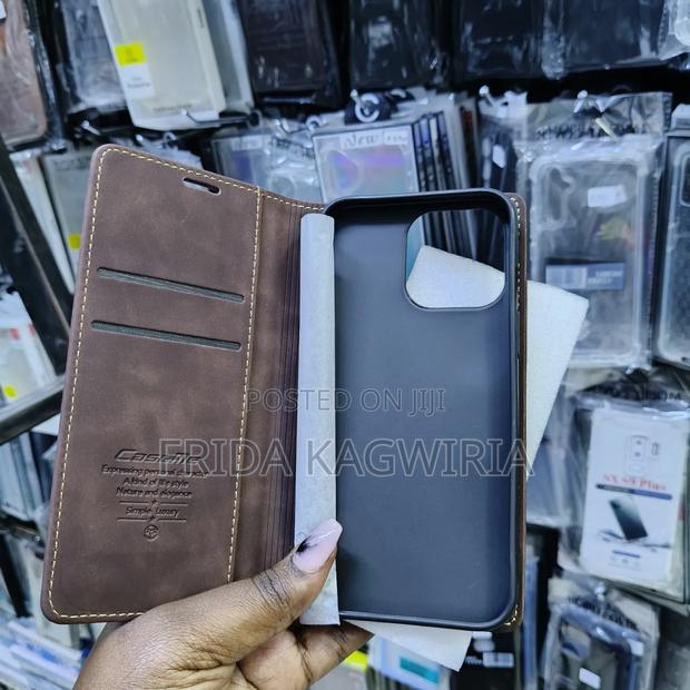 iPhone 14 Pro Max Leather Flip Cover - thumbnail 3