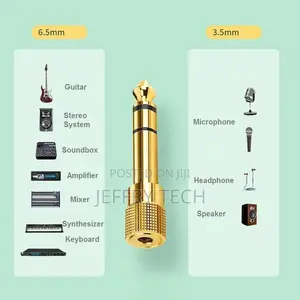 Headphone Jack Adapter 6.35mm 1/4inch Male to 3.5mm 1/8 Inch