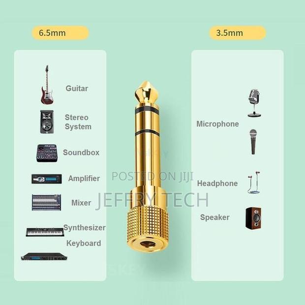 Headphone Jack Adapter 6.35mm 1/4inch Male to 3.5mm 1/8 Inch