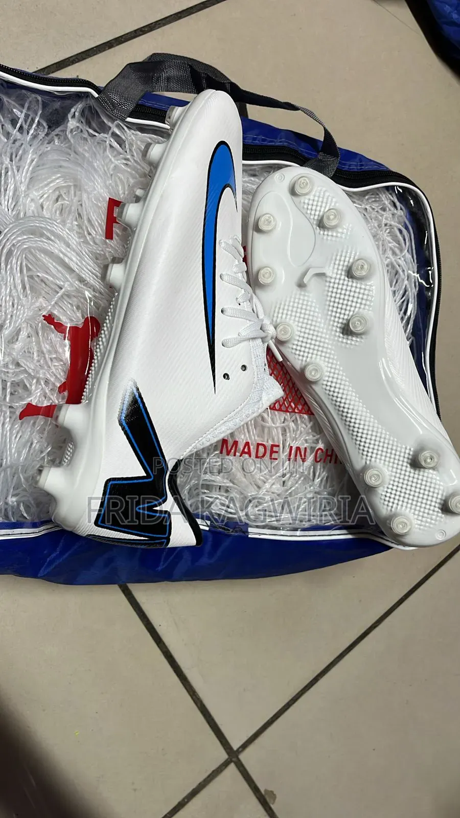 White Nike Mercurial Football Boots ( Size 42 , 43, 44)