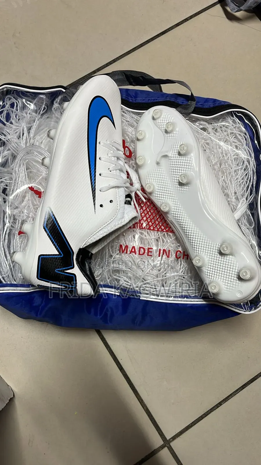 White Nike Mercurial Football Boots ( Size 42 , 43, 44)