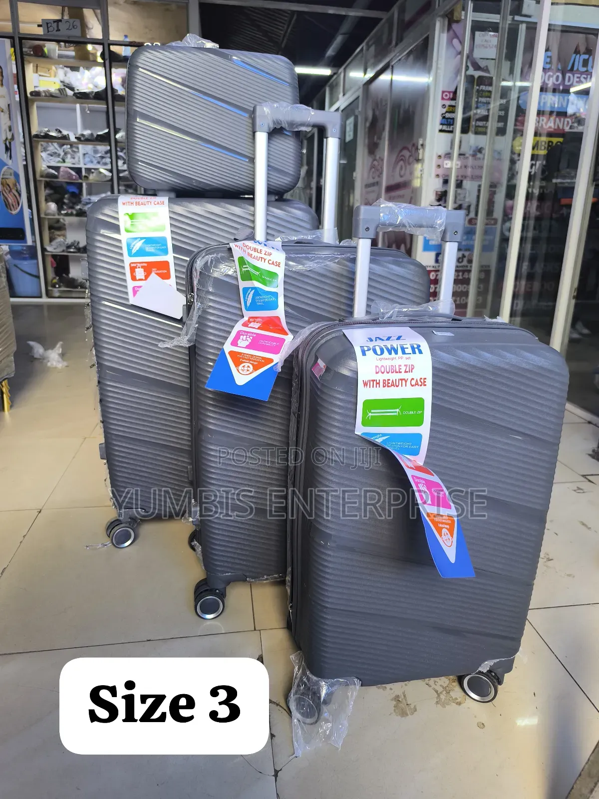 4 in 1 Rubber Unbreakable Suitcaselarge, Med,Small, Carryon