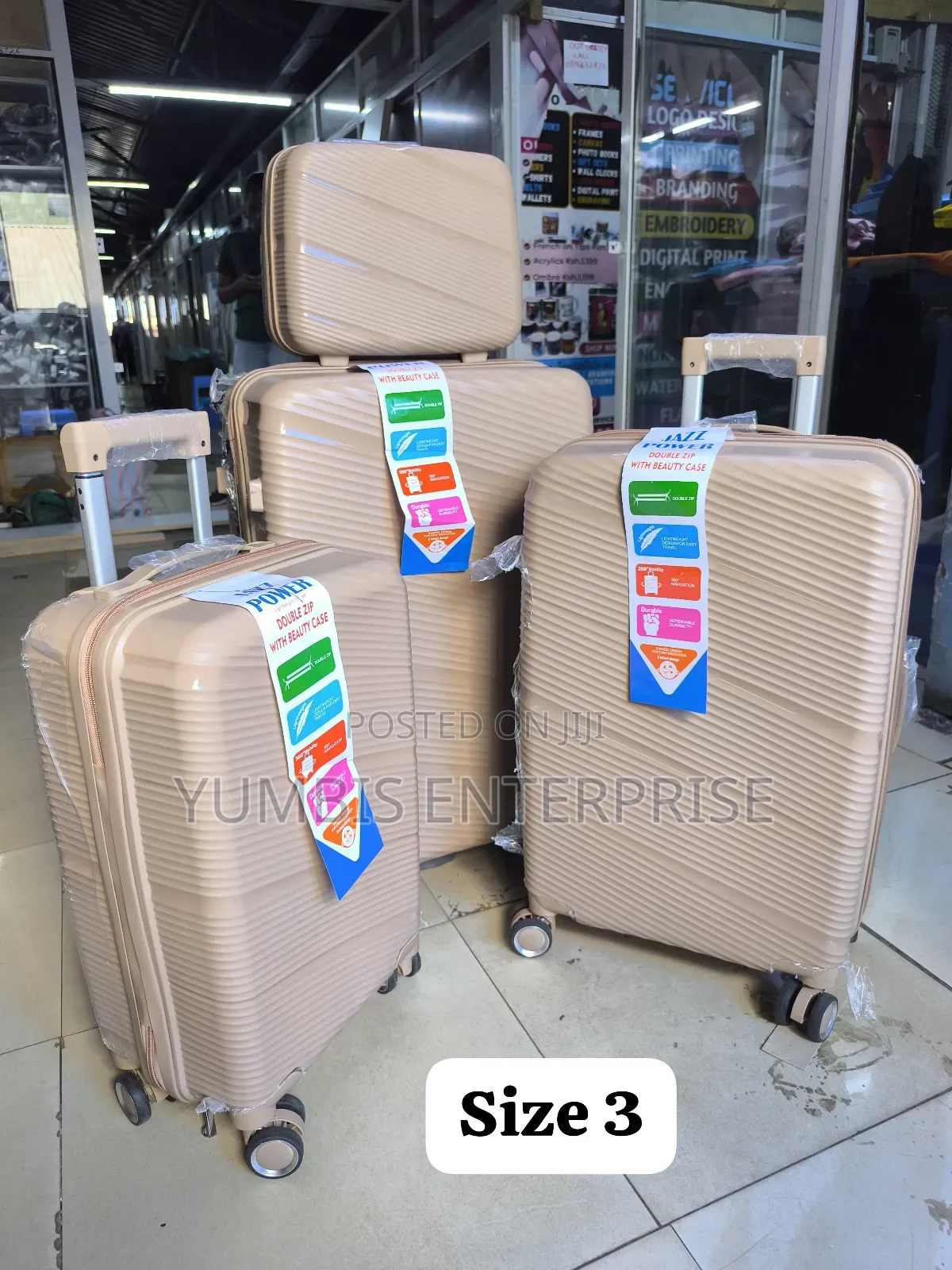 4 in 1 Rubber Unbreakable Suitcaselarge, Med,Small, Carryon