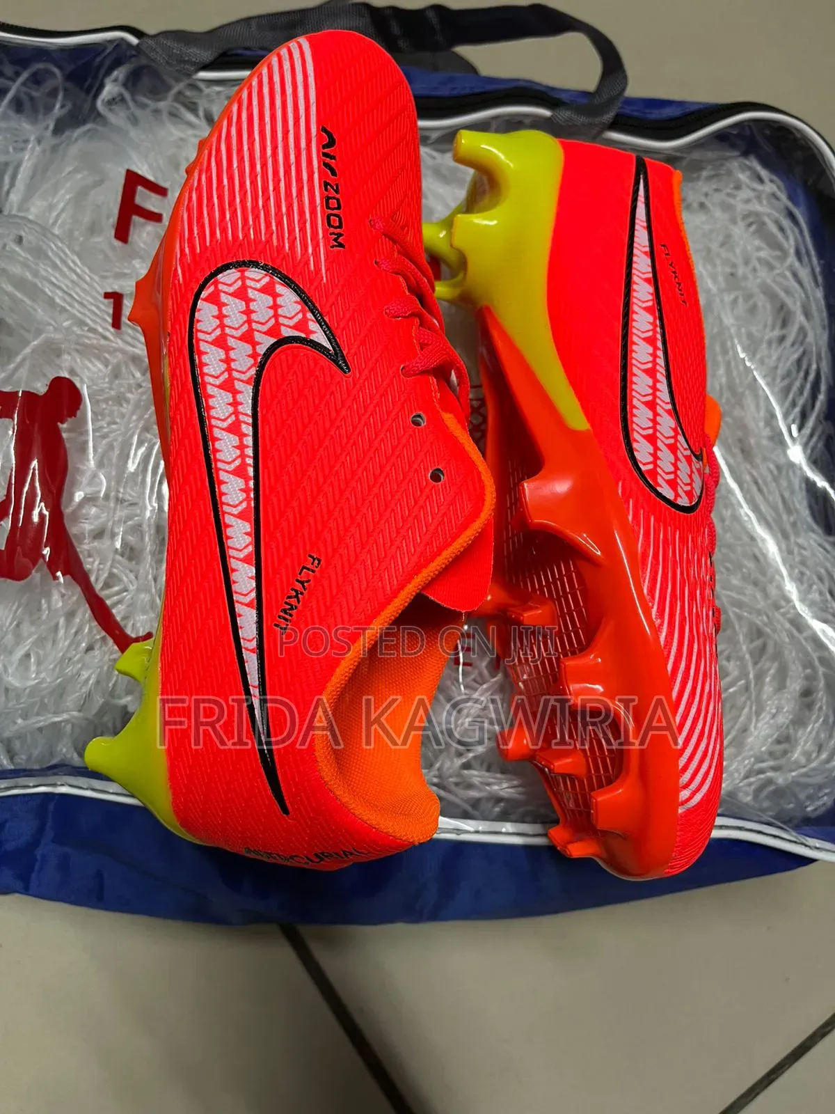 Orange Nike Airzoom L Football Boots (Size 34, 35 36, 37, 38