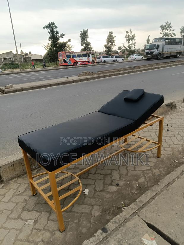 Massage Bed, Black And Gold - main view